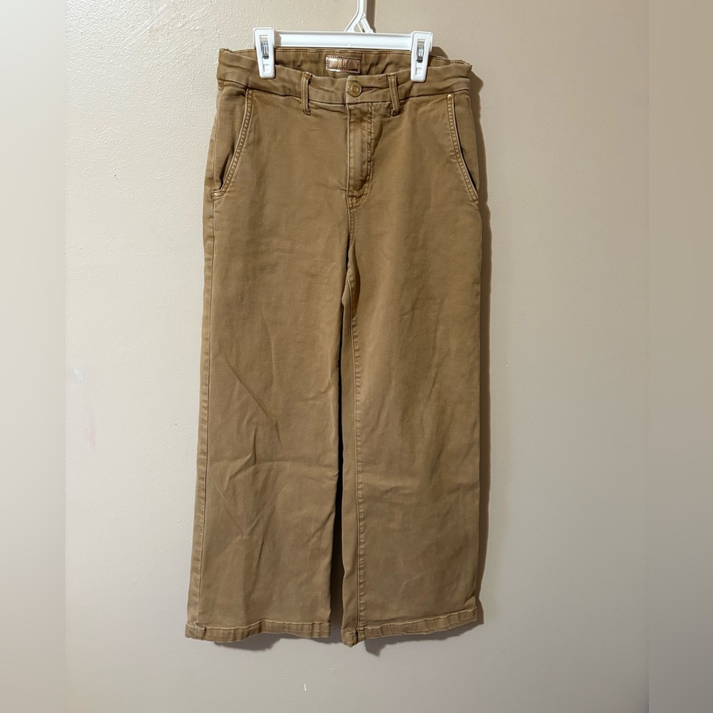KUT from the Kloth Meg High Rise Wide Leg Khaki Jeans size 4